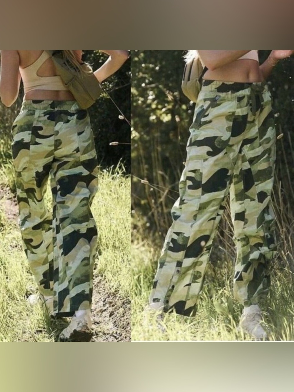 FP Movement by Free People Olive Green Camo Stadium Pants - Picture 2 of 12